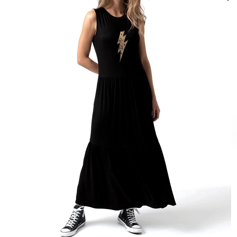 Saint +Sofia Greenwich Black N Roll Maxi Dress